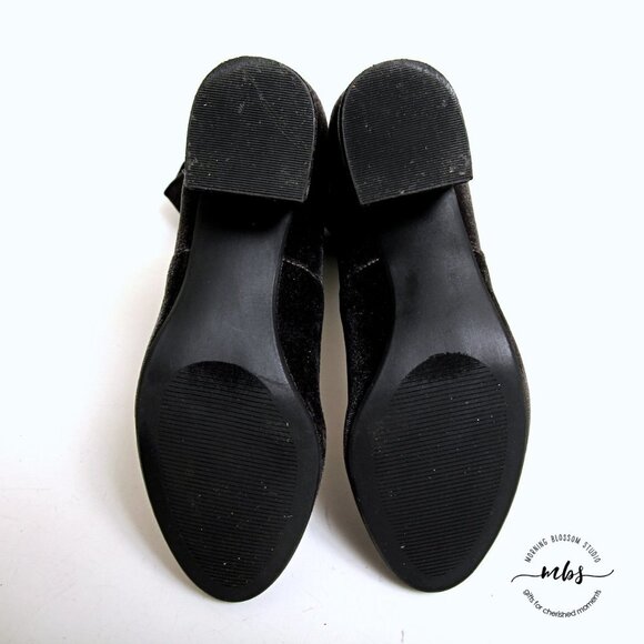 Steve Madden Isaac Velvet Over the Knee Boots Black Women Size 7 - Picture 9 of 12